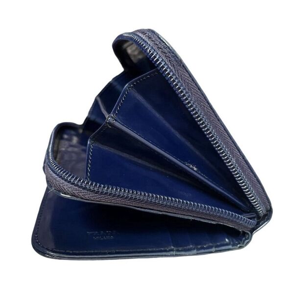 Prada Navy Patent Leather Wallet - Picture 5 of 6